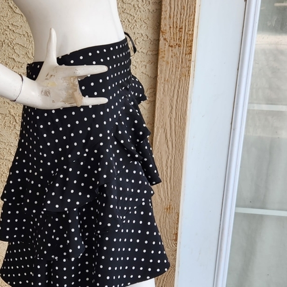 RALPH LAUREN Still Dot It Ruffle‎ Mini Skirt - Picture 4 of 4